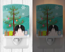 Load image into Gallery viewer, Merry Christmas Tree Pekingnese Black White Ceramic Night Light BB4230CNL