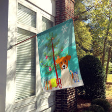 Load image into Gallery viewer, Merry Christmas Tree Jack Russell Terrier Flag Canvas House Size BB4233CHF