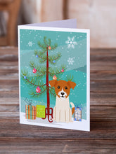 Load image into Gallery viewer, Merry Christmas Tree Jack Russell Terrier Greeting Cards Pack of 8