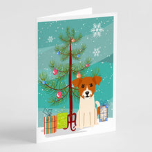 Load image into Gallery viewer, Merry Christmas Tree Jack Russell Terrier Greeting Cards Pack of 8