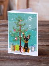Load image into Gallery viewer, Merry Christmas Tree English Toy Terrier Greeting Cards Pack of 8