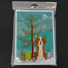 Load image into Gallery viewer, Merry Christmas Tree English Foxhound Greeting Cards Pack of 8