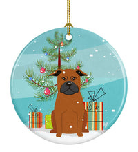 Load image into Gallery viewer, Merry Christmas Tree Chinese Chongqing Dog Ornament - Round Ceramic Ornament – Artist-Designed Keepsake Decoration BB4236CO1