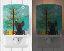 Load image into Gallery viewer, Merry Christmas Tree Chinese Crested Black Ceramic Night Light BB4237CNL
