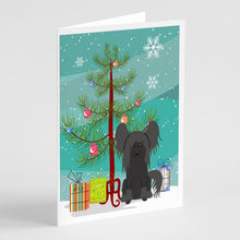 Load image into Gallery viewer, Merry Christmas Tree Chinese Crested Black Greeting Cards Pack of 8