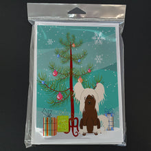 Load image into Gallery viewer, Merry Christmas Tree Chinese Crested Cream Greeting Cards Pack of 8