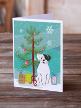 Load image into Gallery viewer, Merry Christmas Tree White Boxer Cooper Greeting Cards Pack of 8