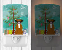 Load image into Gallery viewer, Merry Christmas Tree Flashy Fawn Boxer Ceramic Night Light BB4241CNL
