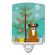 Load image into Gallery viewer, Merry Christmas Tree Flashy Fawn Boxer Ceramic Night Light BB4241CNL