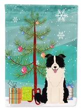Load image into Gallery viewer, Merry Christmas Tree Border Collie Black White Garden Flag - Outdoor Decorative Yard Flag BB4243GF