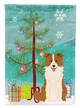 Load image into Gallery viewer, Merry Christmas Tree Border Collie Red White Garden Flag - Outdoor Decorative Yard Flag BB4244GF