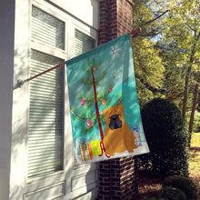 Load image into Gallery viewer, Merry Christmas Tree English Bulldog Red Flag Canvas House Size BB4247CHF