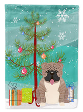 Load image into Gallery viewer, Merry Christmas Tree English Bulldog Grey Brindle  Garden Flag - Outdoor Decorative Yard Flag BB4251GF