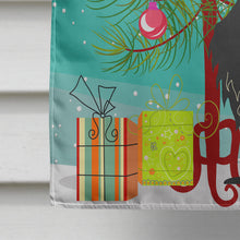 Load image into Gallery viewer, Merry Christmas Tree Wire Haired Dachshund Dapple Flag Canvas House Size BB4253CHF