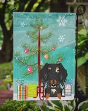 Load image into Gallery viewer, Merry Christmas Tree Wire Haired Dachshund Dapple Garden Flag - Outdoor Decorative Yard Flag BB4253GF