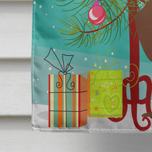 Load image into Gallery viewer, Merry Christmas Tree Dachshund Red Brown Flag Canvas House Size BB4255CHF