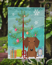 Load image into Gallery viewer, Merry Christmas Tree Dachshund Red Brown Garden Flag - Outdoor Decorative Yard Flag BB4255GF