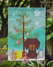 Load image into Gallery viewer, Merry Christmas Tree Dachshund Chocolate Garden Flag - Outdoor Decorative Yard Flag BB4256GF