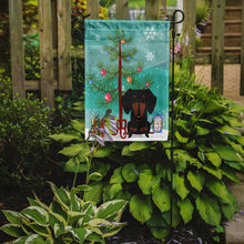 Load image into Gallery viewer, Merry Christmas Tree Dachshund Black Tan Garden Flag - Outdoor Decorative Yard Flag BB4257GF