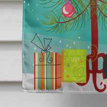 Load image into Gallery viewer, Merry Christmas Tree Bull Terrier Black White Flag Canvas House Size BB4258CHF