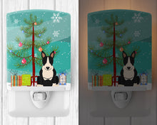 Load image into Gallery viewer, Merry Christmas Tree Bull Terrier Black White Ceramic Night Light BB4258CNL