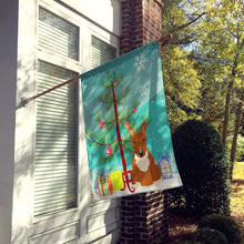 Load image into Gallery viewer, Merry Christmas Tree Bull Terrier Red Flag Canvas House Size BB4259CHF
