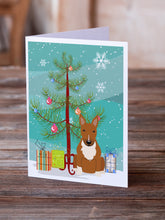 Load image into Gallery viewer, Merry Christmas Tree Bull Terrier Red Greeting Cards Pack of 8