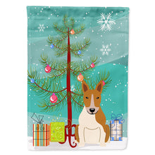 Load image into Gallery viewer, Merry Christmas Tree Bull Terrier Red White Flag Canvas House Size BB4260CHF