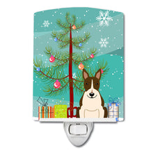 Load image into Gallery viewer, Merry Christmas Tree Bull Terrier Dark Brindle Ceramic Night Light BB4261CNL