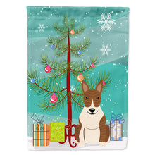 Load image into Gallery viewer, Merry Christmas Tree Bull Terrier Brindle Flag Canvas House Size BB4262CHF