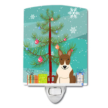 Load image into Gallery viewer, Merry Christmas Tree Bull Terrier Brindle Ceramic Night Light BB4262CNL