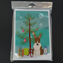 Load image into Gallery viewer, Merry Christmas Tree Bull Terrier Brindle Greeting Cards Pack of 8