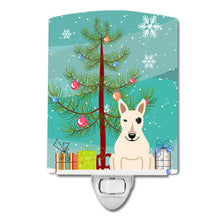 Load image into Gallery viewer, Merry Christmas Tree Bull Terrier White Ceramic Night Light BB4263CNL