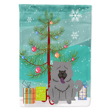Load image into Gallery viewer, Merry Christmas Tree Chow Chow Blue Flag Canvas House Size BB4264CHF