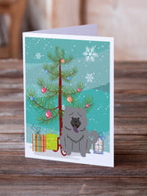 Load image into Gallery viewer, Merry Christmas Tree Chow Chow Blue Greeting Cards Pack of 8