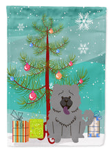 Load image into Gallery viewer, Merry Christmas Tree Chow Chow Blue Garden Flag - Outdoor Decorative Yard Flag BB4264GF