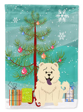 Load image into Gallery viewer, Merry Christmas Tree Chow Chow White Garden Flag - Outdoor Decorative Yard Flag BB4265GF
