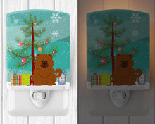 Load image into Gallery viewer, Merry Christmas Tree Chow Chow Red Ceramic Night Light BB4267CNL