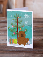 Load image into Gallery viewer, Merry Christmas Tree Chow Chow Red Greeting Cards Pack of 8