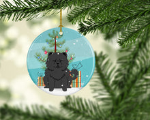 Load image into Gallery viewer, Merry Christmas Tree Chow Chow Black Ornament - Round Ceramic Ornament – Artist-Designed Keepsake Decoration BB4268CO1