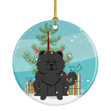 Load image into Gallery viewer, Merry Christmas Tree Chow Chow Black Ornament - Round Ceramic Ornament – Artist-Designed Keepsake Decoration BB4268CO1