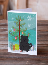 Load image into Gallery viewer, Merry Christmas Tree Chow Chow Black Greeting Cards Pack of 8