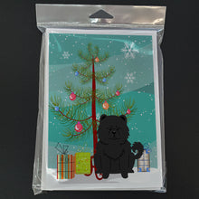 Load image into Gallery viewer, Merry Christmas Tree Chow Chow Black Greeting Cards Pack of 8