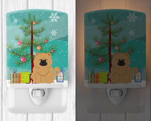 Load image into Gallery viewer, Merry Christmas Tree Chow Chow Cream Ceramic Night Light BB4269CNL
