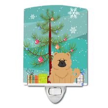 Load image into Gallery viewer, Merry Christmas Tree Chow Chow Cream Ceramic Night Light BB4269CNL