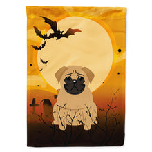 Load image into Gallery viewer, Halloween Pug Brown Flag Canvas House Size BB4273CHF