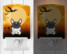 Load image into Gallery viewer, Halloween French Bulldog Black White Ceramic Night Light BB4278CNL