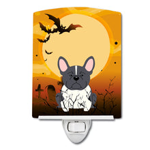 Load image into Gallery viewer, Halloween French Bulldog Black White Ceramic Night Light BB4278CNL