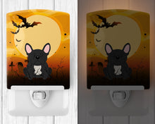 Load image into Gallery viewer, Halloween French Bulldog Black Ceramic Night Light BB4280CNL