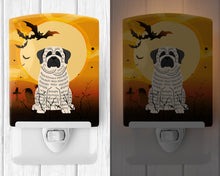 Load image into Gallery viewer, Halloween Mastiff Brindle White Ceramic Night Light BB4282CNL